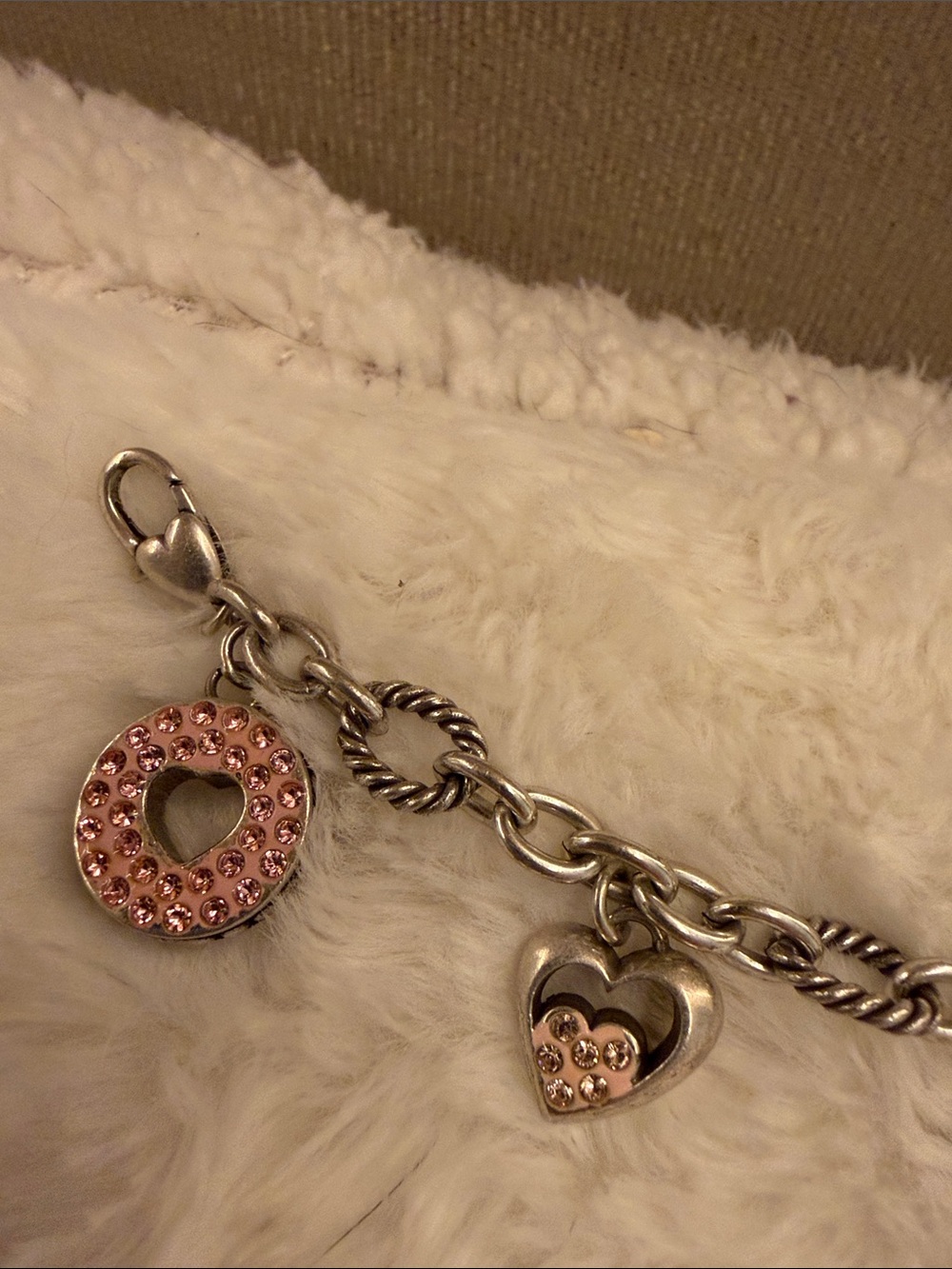 Brighton pink heart charm bracelet - Picture 3 of 8